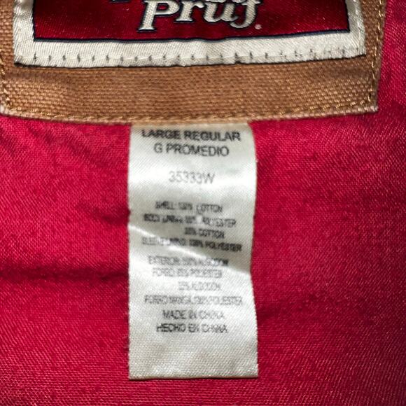 Vintage Walls Kids Hooded Canvas Jacket Brown Duck Work Coat Red Lining large - Picture 9 of 11